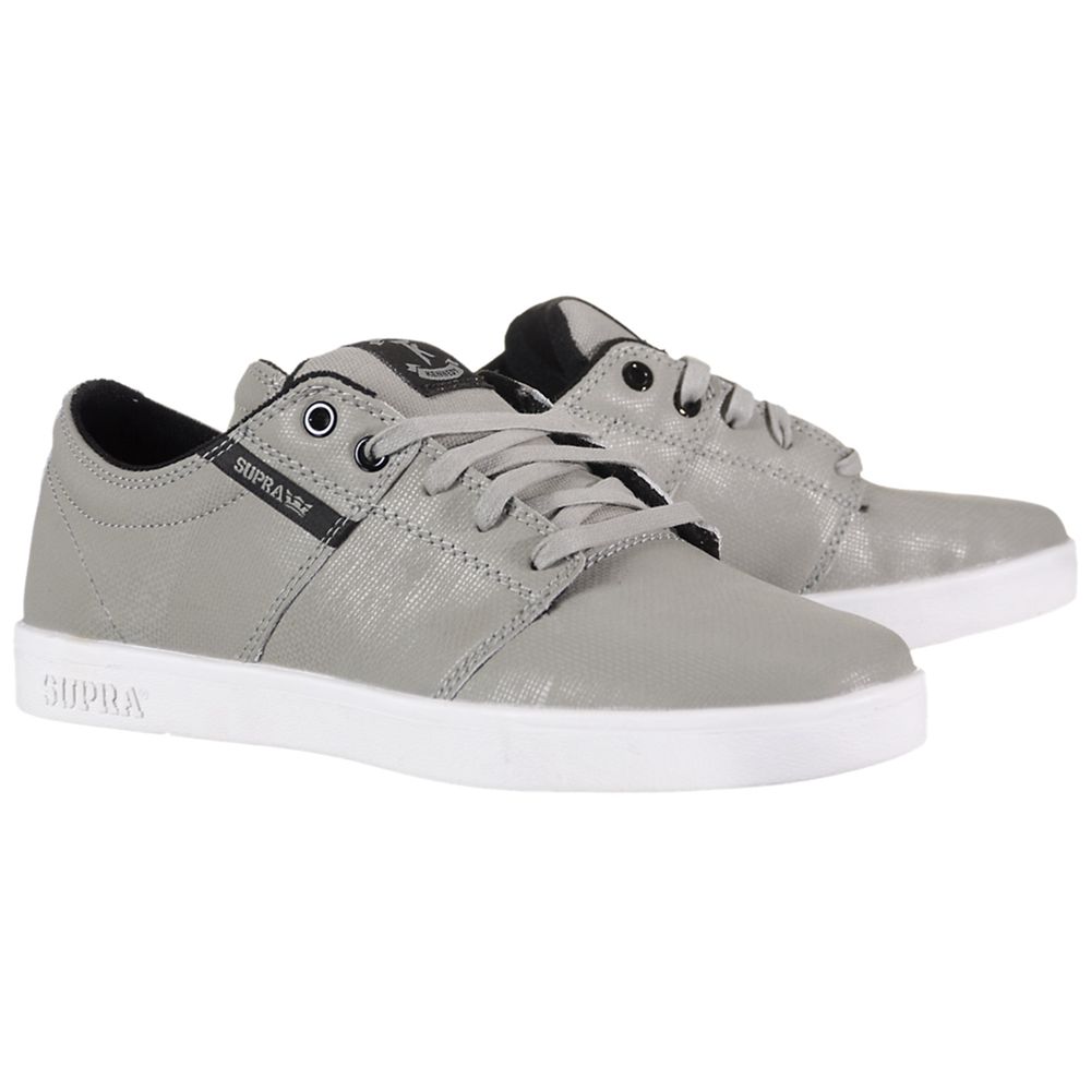 Baskets Basses Supra Stacks Grise Grey Fiberglass Homme | HBB-95221656